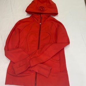 Lululemon Athletica Scuba Zip Front Hoodie Orange Fall Halloween Thanksgiving